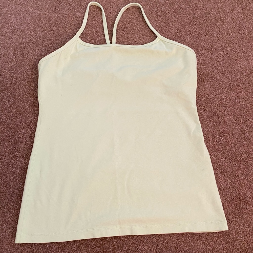 Lululemon Y Back Tank Top Yellow size 10